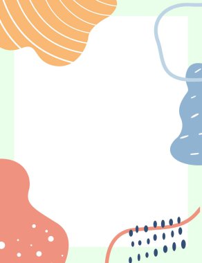 Çerçeveli elementler ve soyut şekiller. Japon sanat tarzı. Kartpostal veya broşür, kapak tasarımı, hikayeler, sosyal medya, uygulama tasarımı.