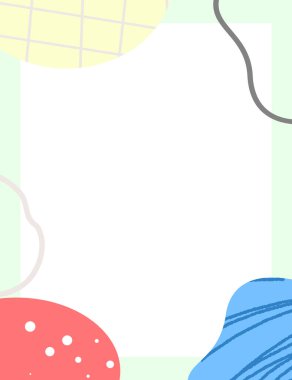 Çerçeveli elementler ve soyut şekiller. Japon sanat tarzı. Kartpostal veya broşür, kapak tasarımı, hikayeler, sosyal medya, uygulama tasarımı.