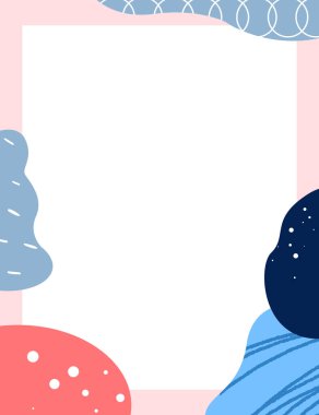 Çerçeveli elementler ve soyut şekiller. Japon sanat tarzı. Kartpostal veya broşür, kapak tasarımı, hikayeler, sosyal medya, uygulama tasarımı.