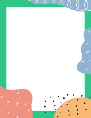 Çerçeveli elementler ve soyut şekiller. Japon sanat tarzı. Kartpostal veya broşür, kapak tasarımı, hikayeler, sosyal medya, uygulama tasarımı.