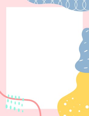 Çerçeveli elementler ve soyut şekiller. Japon sanat tarzı. Kartpostal veya broşür, kapak tasarımı, hikayeler, sosyal medya, uygulama tasarımı.