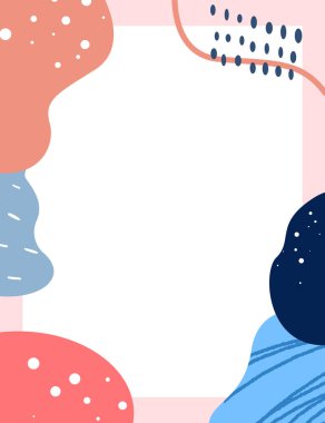 Çerçeveli elementler ve soyut şekiller. Japon sanat tarzı. Kartpostal veya broşür, kapak tasarımı, hikayeler, sosyal medya, uygulama tasarımı.