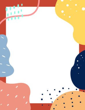 Çerçeveli elementler ve soyut şekiller. Japon sanat tarzı. Kartpostal veya broşür, kapak tasarımı, hikayeler, sosyal medya, uygulama tasarımı.