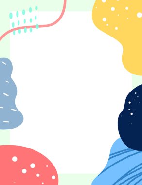 Çerçeveli elementler ve soyut şekiller. Japon sanat tarzı. Kartpostal veya broşür, kapak tasarımı, hikayeler, sosyal medya, uygulama tasarımı.