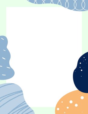 Çerçeveli elementler ve soyut şekiller. Japon sanat tarzı. Kartpostal veya broşür, kapak tasarımı, hikayeler, sosyal medya, uygulama tasarımı.