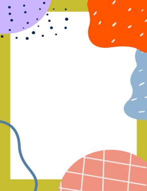 Çerçeveli elementler ve soyut şekiller. Japon sanat tarzı. Kartpostal veya broşür, kapak tasarımı, hikayeler, sosyal medya, uygulama tasarımı.