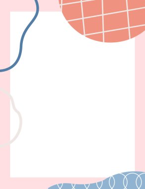 Çerçeveli elementler ve soyut şekiller. Japon sanat tarzı. Kartpostal veya broşür, kapak tasarımı, hikayeler, sosyal medya, uygulama tasarımı.