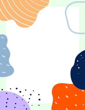 Çerçeveli elementler ve soyut şekiller. Japon sanat tarzı. Kartpostal veya broşür, kapak tasarımı, hikayeler, sosyal medya, uygulama tasarımı.