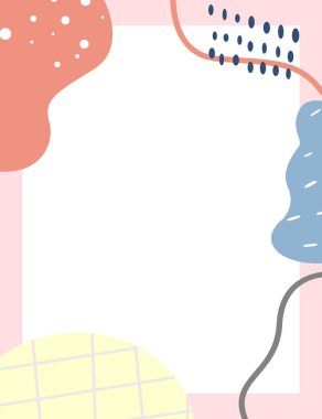 Çerçeveli elementler ve soyut şekiller. Japon sanat tarzı. Kartpostal veya broşür, kapak tasarımı, hikayeler, sosyal medya, uygulama tasarımı.