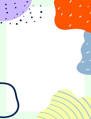 Çerçeveli elementler ve soyut şekiller. Japon sanat tarzı. Kartpostal veya broşür, kapak tasarımı, hikayeler, sosyal medya, uygulama tasarımı.