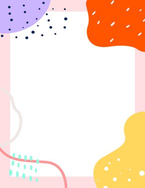 Çerçeveli elementler ve soyut şekiller. Japon sanat tarzı. Kartpostal veya broşür, kapak tasarımı, hikayeler, sosyal medya, uygulama tasarımı.