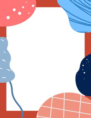 Çerçeveli elementler ve soyut şekiller. Japon sanat tarzı. Kartpostal veya broşür, kapak tasarımı, hikayeler, sosyal medya, uygulama tasarımı.