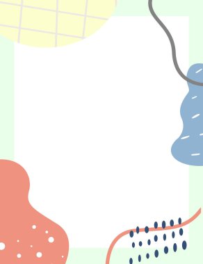 Çerçeveli elementler ve soyut şekiller. Japon sanat tarzı. Kartpostal veya broşür, kapak tasarımı, hikayeler, sosyal medya, uygulama tasarımı.