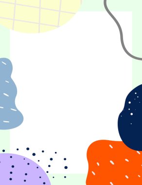 Çerçeveli elementler ve soyut şekiller. Japon sanat tarzı. Kartpostal veya broşür, kapak tasarımı, hikayeler, sosyal medya, uygulama tasarımı.