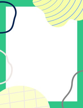 Çerçeveli elementler ve soyut şekiller. Japon sanat tarzı. Kartpostal veya broşür, kapak tasarımı, hikayeler, sosyal medya, uygulama tasarımı.