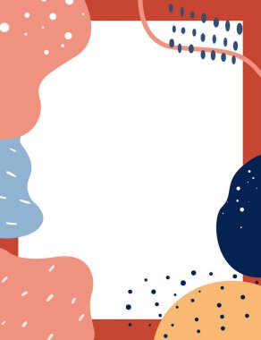 Çerçeveli elementler ve soyut şekiller. Japon sanat tarzı. Kartpostal veya broşür, kapak tasarımı, hikayeler, sosyal medya, uygulama tasarımı.