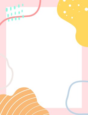 Çerçeveli elementler ve soyut şekiller. Japon sanat tarzı. Kartpostal veya broşür, kapak tasarımı, hikayeler, sosyal medya, uygulama tasarımı.