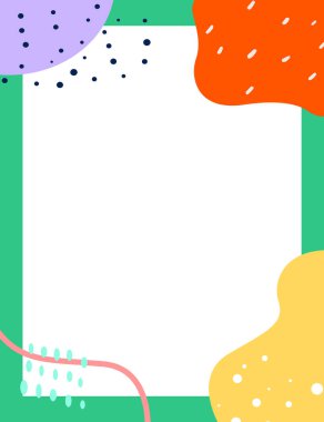 Çerçeveli elementler ve soyut şekiller. Japon sanat tarzı. Kartpostal veya broşür, kapak tasarımı, hikayeler, sosyal medya, uygulama tasarımı.