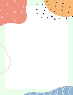 Çerçeveli elementler ve soyut şekiller. Japon sanat tarzı. Kartpostal veya broşür, kapak tasarımı, hikayeler, sosyal medya, uygulama tasarımı.