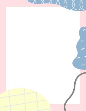 Çerçeveli elementler ve soyut şekiller. Japon sanat tarzı. Kartpostal veya broşür, kapak tasarımı, hikayeler, sosyal medya, uygulama tasarımı.