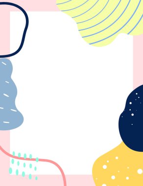 Çerçeveli elementler ve soyut şekiller. Japon sanat tarzı. Kartpostal veya broşür, kapak tasarımı, hikayeler, sosyal medya, uygulama tasarımı.