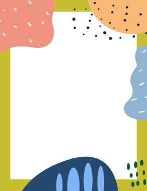 Çerçeveli elementler ve soyut şekiller. Japon sanat tarzı. Kartpostal veya broşür, kapak tasarımı, hikayeler, sosyal medya, uygulama tasarımı.