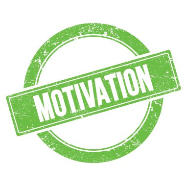 Yeşil grungy yuvarlak vintage pul üzerinde Motivasyon metni.