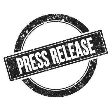 Siyah grungy yuvarlak vintage damga üzerindeki presSS gevşetme metni.