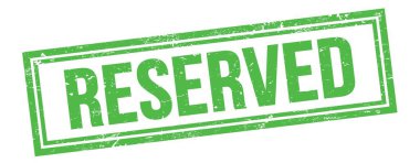Yeşil grungy vintage dikdörtgen damgalı RESERVED metin.