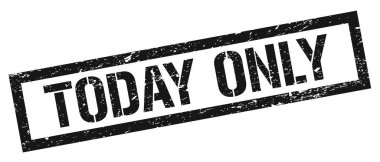 Bugün sadece siyah, kirli dikdörtgen damga işareti var..