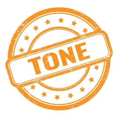 Turuncu grungy vintage yuvarlak kauçuk damgalı ton metni.