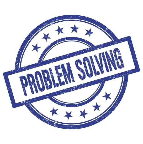 Problem Solving Text Written Blue Vintage Rubber Stamp — Stock Photo, Image