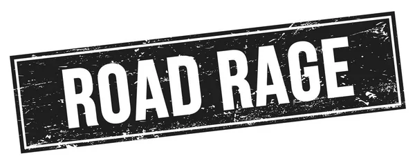 Siyah Grungy Dikdörtgen Damga Işareti Üzerinde Road Rage Metni — Stok fotoğraf