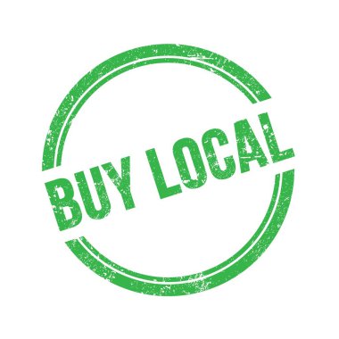 Yeşil grungy vintage yuvarlak pulu üzerine yazılmış LOCAL metni satın al.