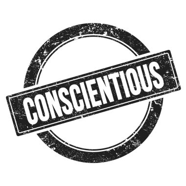 Siyah grungy round vintage pulu üzerine bilinçli metin.