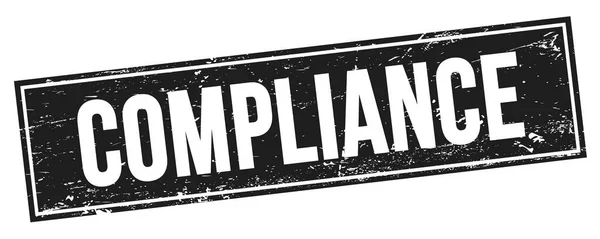 Compliance Text Black Grungy Rectangle Stamp Sign — Stock Photo, Image