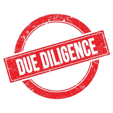 Kırmızı grungy yuvarlak vintage damga üzerinde BEE DILIGENCE metin.