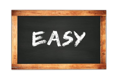 Siyah ahşap çerçeve okul tahtasına kolayca yazılan metin.