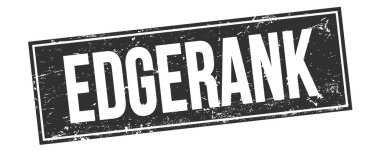 Siyah grungy dikdörtgen damga işareti üzerine EDGERANK metni.