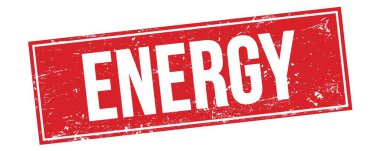 Kırmızı grungy dikdörtgen damga işareti üzerinde ENERGY metin.