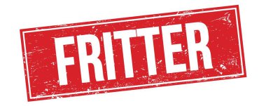 Kırmızı grungy dikdörtgen damga işareti üzerinde FRITTER metin.