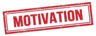 Kırmızı grungy vintage dikdörtgen damgalı Motivasyon metni.