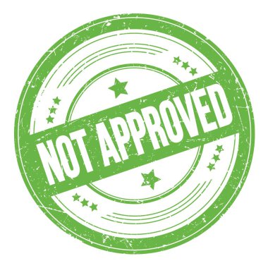 Yeşil yuvarlak grungy desen damgası üzerinde Onaylanmamış metin.