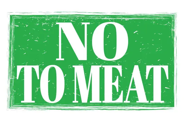 Meat Writed Green Grungy Stamp Sign — ストック写真