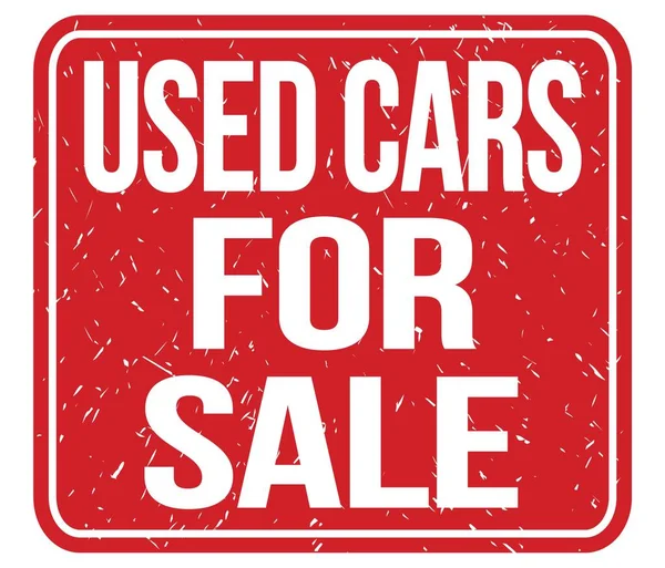 Used Cars Sale Текст Написаний Червоному Вінтажному Знаку Марки — стокове фото