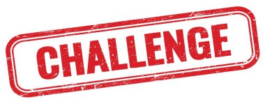 Kırmızı grungy dikdörtgen damgalı CHALLENGE metin.