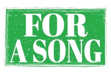 A SONG için, yeşil grungy işareti üzerine yazılmış kelimeler