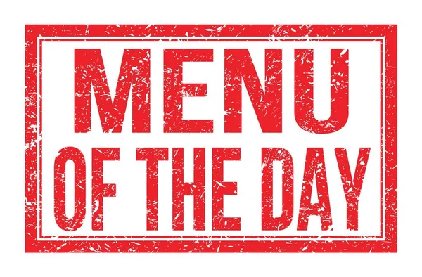 Menu Day Words Written Red Rectangle Stamp Sign — Stock Photo, Image