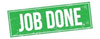 Yeşil damga işareti üzerine yazılmış iş bitirme sözleri