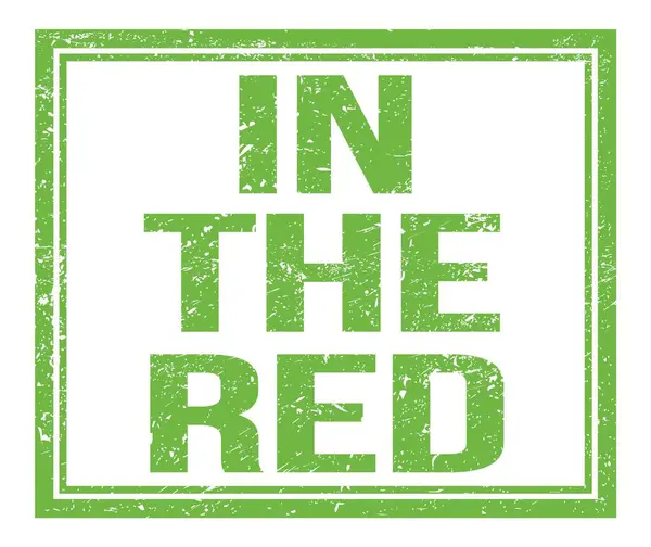Het Rood Geschreven Groene Grungy Zegel Teken — Stockfoto